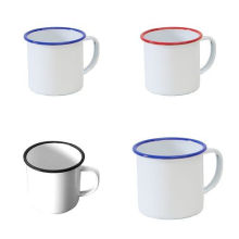 5/6/7/8/9/10/11 / 12mm Esmalte Branco Chá Caneca de Café Copo Camping Piquenique